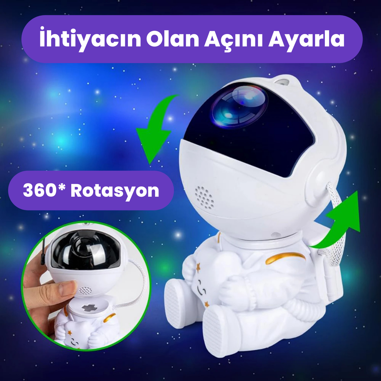 Uzay Kaşifi Astronot Gece Lambası